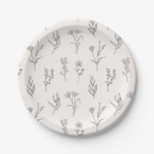 Blumenmuster Pappteller