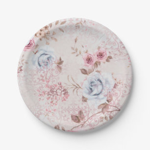 Blumenmuster Pappteller