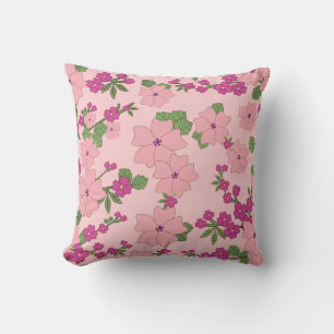 Blumenmuster, pastellviolett und lila, kissen