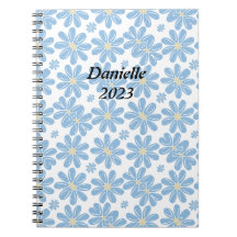 Blumenmuster - Personalisiertes Notebook