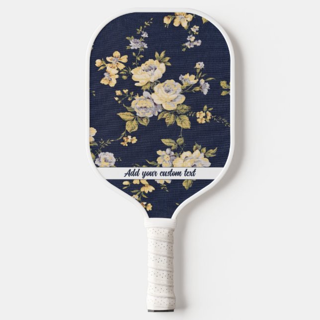Blumenmuster Pickleball Schläger (Vorderseite)