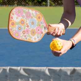 Blumenmuster pickleball schläger
