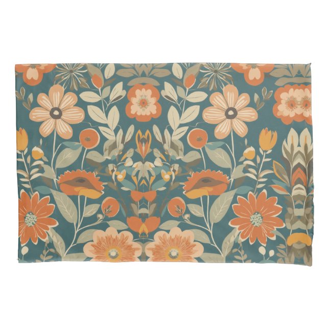 Blumenmuster Pillowcase Kissenbezug (Vorderseite-Links)