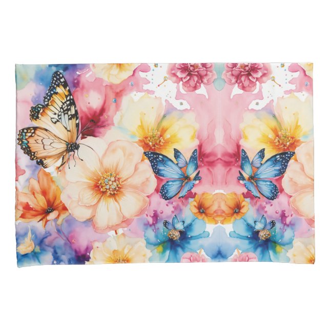 Blumenmuster Pillowcase Kissenbezug (Vorderseite-Rechts)