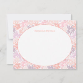 Blumenmuster Pink & Lila Danke Stationierung Einladung