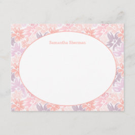 Blumenmuster Pink & Lila Danke Stationierung Einladung