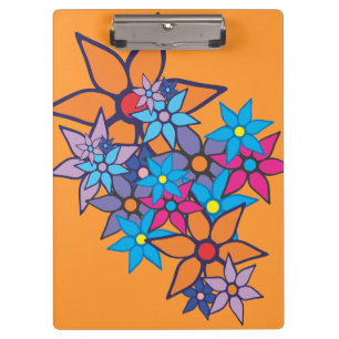 Blumenmuster-Pop Art #2 Klemmbrett