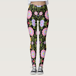 Blumenmuster Pop Kunstmalerei Nahtloses Muster Leggings