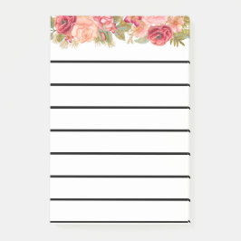 Blumenmuster Post-it Klebezettel