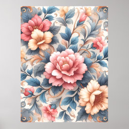 Blumenmuster Poster