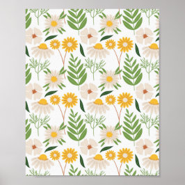 Blumenmuster Poster