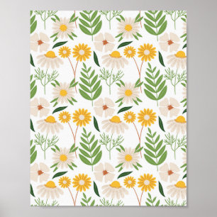 Blumenmuster Poster