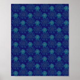Blumenmuster-Poster Poster