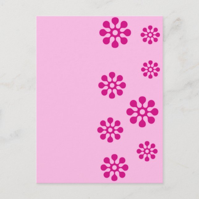 Blumenmuster Postkarte (Vorderseite)
