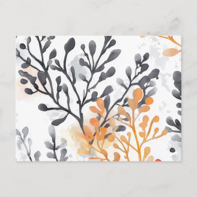 Blumenmuster Postkarte (Vorderseite)