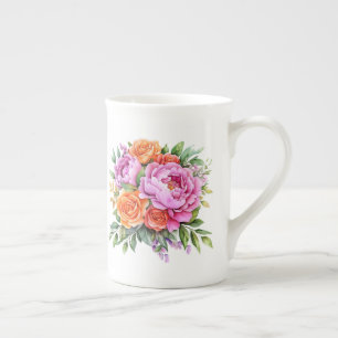 Blumenmuster  prozellantasse