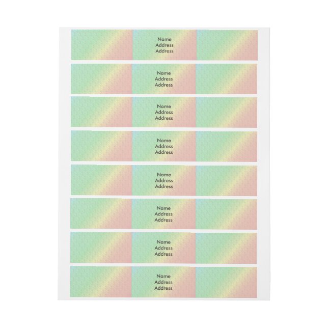 Blumenmuster Rainbow Herbsthochzeit Rundum-Adressaufkleber (Bogen)