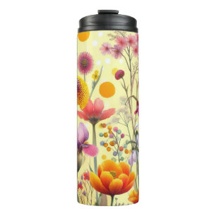 Blumenmuster-Reisebecher  Thermosbecher
