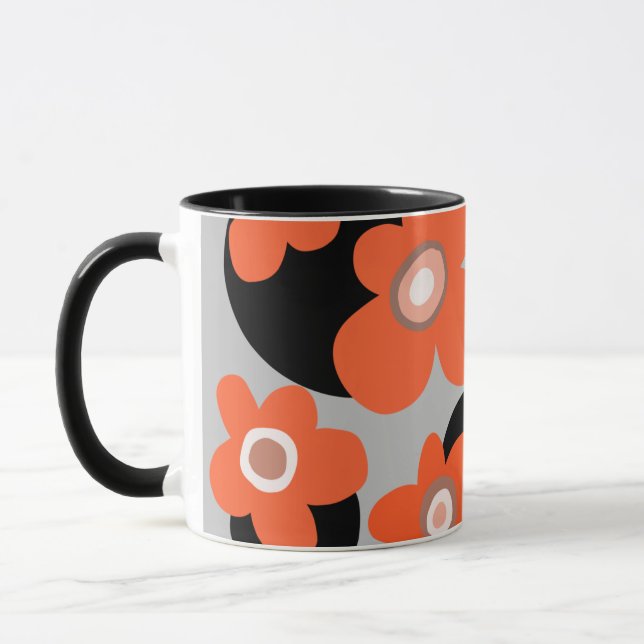 Blumenmuster Riesenkaffee-Tasse Tasse (Links)