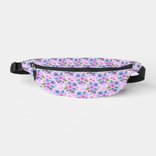 Blumenmuster Rosa Blau Violette Blumen-36841 Bauchtasche