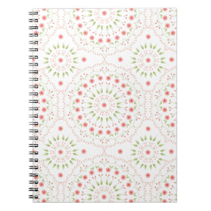 Blumenmuster Rosa Cute Chic Minimalist Mandala  Notizblock