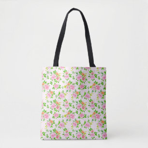 Blumenmuster-Rose-Blume mit Muster für grüne Blätt Tasche