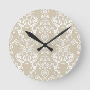 Blumenmuster Runde Wanduhr