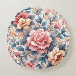 Blumenmuster Rundes Kissen