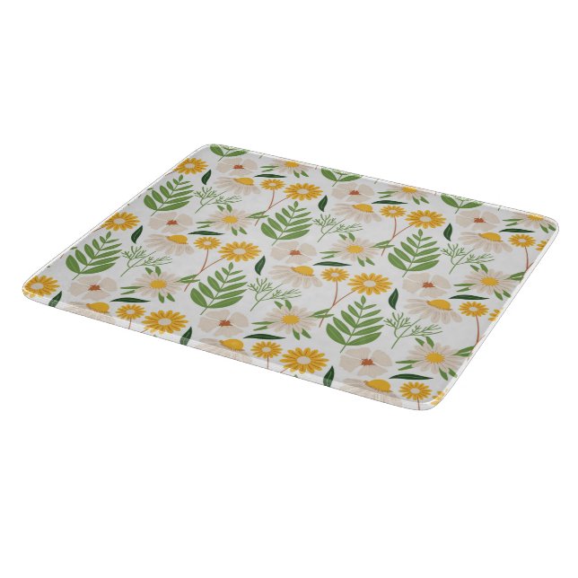 Blumenmuster Schneidebrett (Ecke)