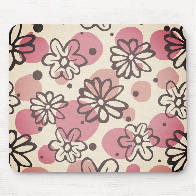 Blumenmuster, schöne Blume, Muster Mousepad (Vorne)