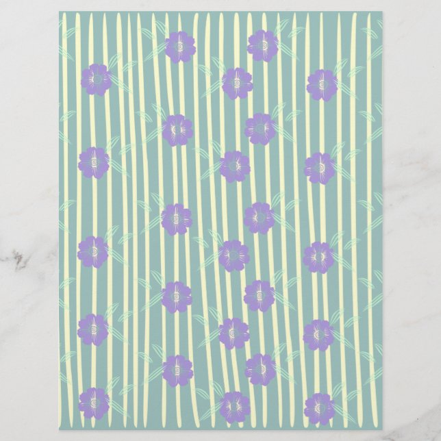 Blumenmuster-Schreibpapier (Vorderseite)