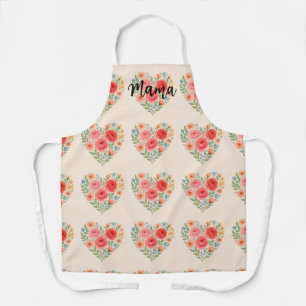 Blumenmuster-Schürze für Mama (individuell einstel Schürze