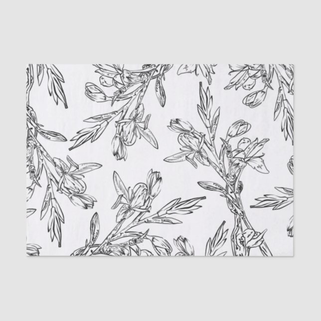 Blumenmuster Seidenpapier (Vorderseite)