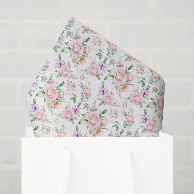 Blumenmuster Seidenpapier (Geschenktüte)