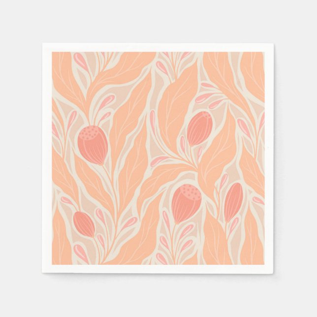 Blumenmuster Serviette (Vorderseite)