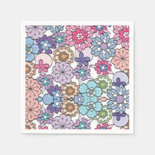 Blumenmuster Serviette