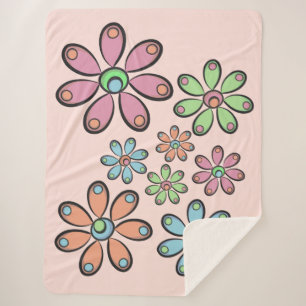 Blumenmuster Sherpa Blanket Sherpadecke