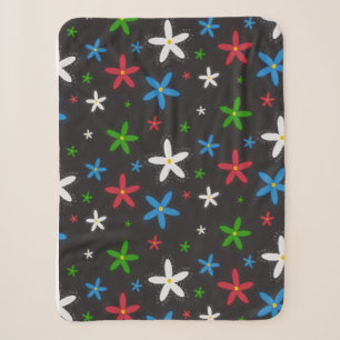 Blumenmuster Sherpadecke