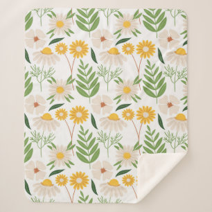 Blumenmuster Sherpadecke