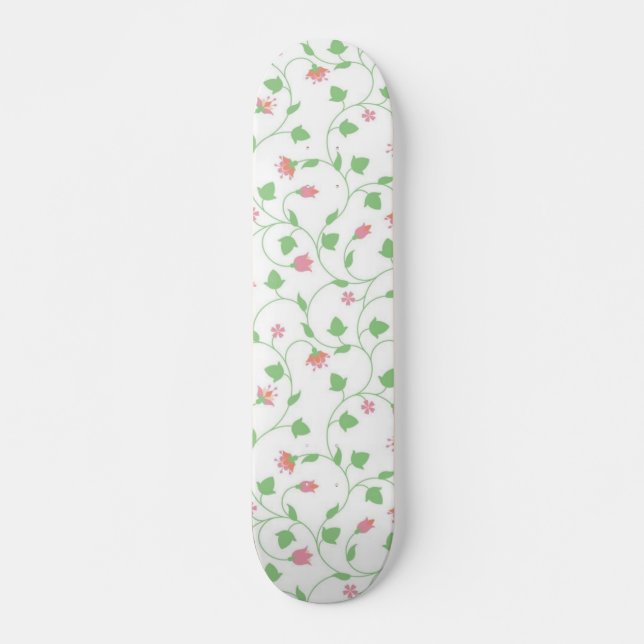 Blumenmuster Skateboard (Vorne)