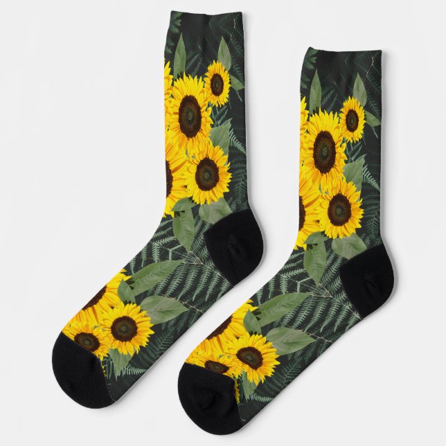 BLUMENMUSTER SOCKEN (Linkes Detail)