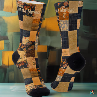 Blumenmuster-Socken - Künstlerisches Design Socken