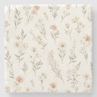 Blumenmuster Steinuntersetzer