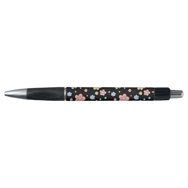 Blumenmuster Stift (schwarzer Sockel) (Vorderseite)
