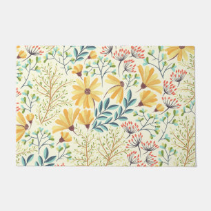 Blumenmuster - Stilvolle Abstrakte Tapete Fußmatte
