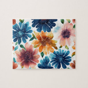 Blumenmuster Süße Vintage-Wasserfarben Blumen