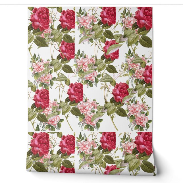 Blumenmuster Tapete (Abrollen)