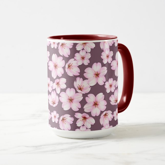 Blumenmuster Tasse (VorderseiteRechts)