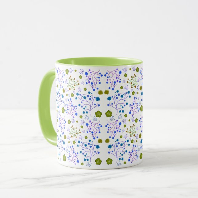 Blumenmuster Tasse (Vorderseite Links)