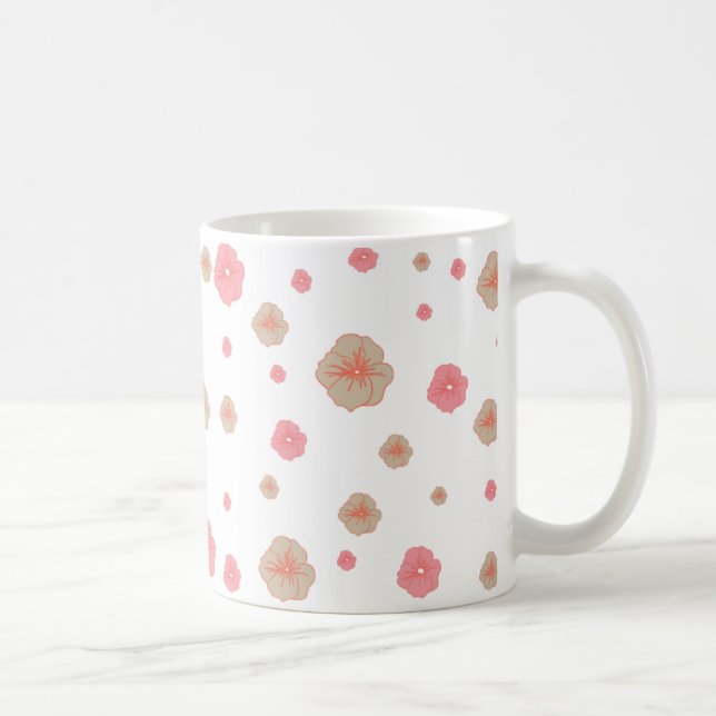 Blumenmuster-Tasse Kaffeetasse (Rechts)